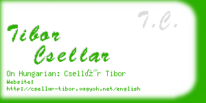 tibor csellar business card